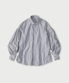 【フォーティファイブ アール/45R】のスーピマオックスのちび襟長袖クッペシャツ 人気、トレンドファッション・服の通販 founy(ファニー) ファッション Fashion レディースファッション Fashion for Women トップス・カットソー Cut & Sew Tops シャツ・ブラウス・オフィスカジュアル Elegant Blouses & Button-Ups なめらか Smooth, Silky Texture ワッシャー Washer, Crinkled Finish 長袖 Long Sleeve, Full Sleeve thumbnail ブルーストライプ|ID: prp329100004835689 ipo3291000000035223500