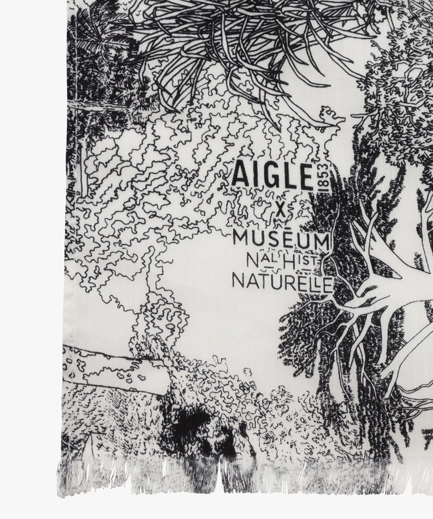 【エーグル/AIGLE】の【国立自然史博物館】 ストール インテリア・キッズ・メンズ・レディースファッション・服の通販 founy(ファニー) 　ファッション　Fashion　レディースファッション　Fashion for Women　シルク　Silk, 100% Silk　ストール　Stole, Wrap　プリント　Print, Printed Pattern　モチーフ　Motif, Design Theme　ホワイト|ID: prp329100004835695 ipo3291000000035223535