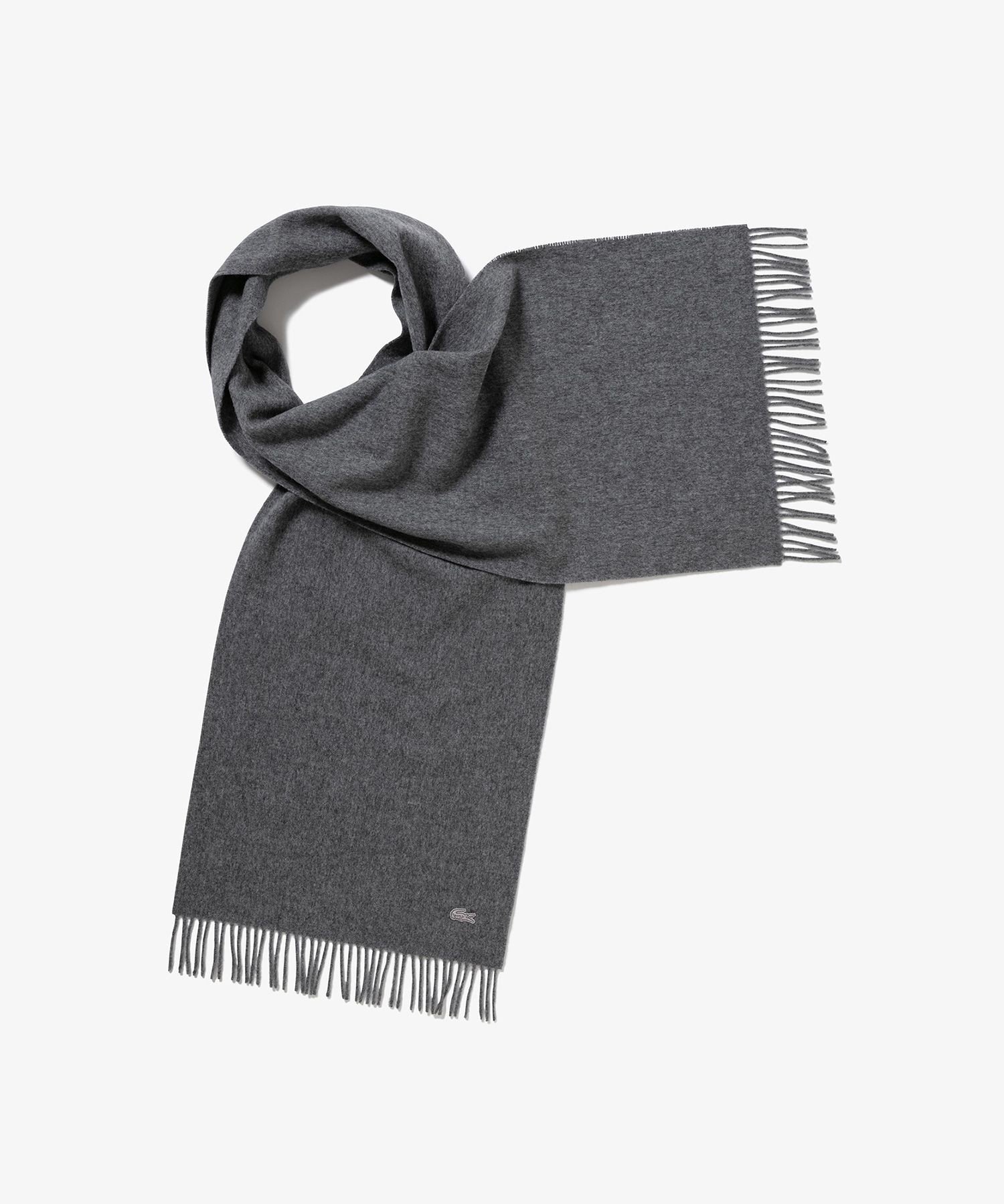 【ラコステ/LACOSTE】のリバーシブルメリノウールマフラー インテリア・キッズ・メンズ・レディースファッション・服の通販 founy(ファニー) 　ファッション　Fashion　レディースファッション　Fashion for Women　マフラー・スヌード / 冬小物の定番　Scarves & Mufflers　エレガント 上品　Elegant　シンプル　Simple, Minimal　フリンジ　Fringe, Tassel　グレー×ネイビー|ID: prp329100004835698 ipo3291000000035223547