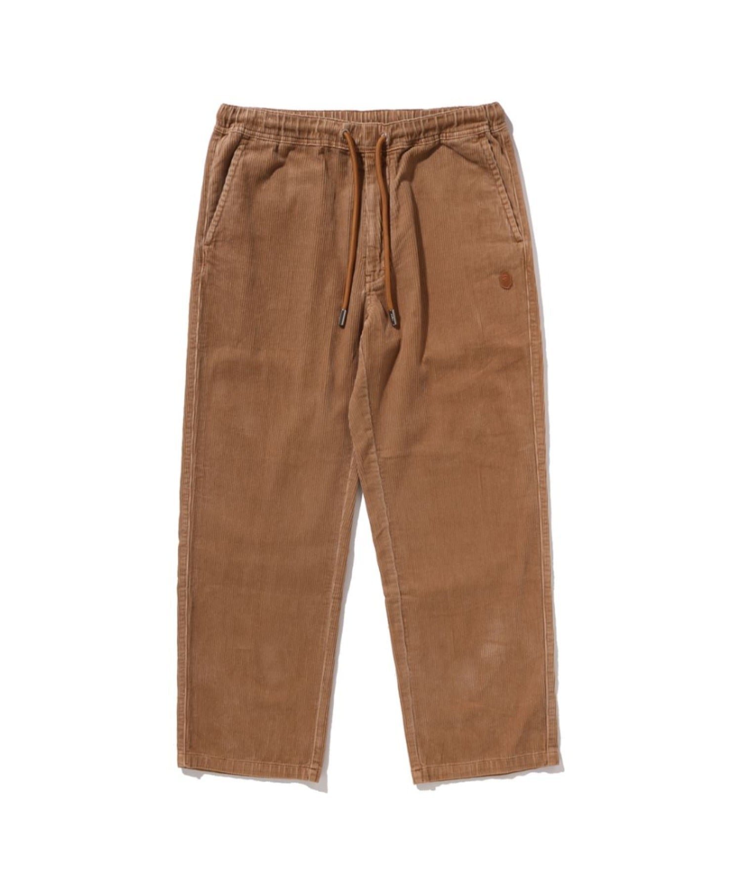 【アベイシングエイプ/A BATHING APE / MEN】のONE POINT HEAVY WASHED CORDUROY RELAXED FIT EASY PANTS インテリア・キッズ・メンズ・レディースファッション・服の通販 founy(ファニー) 　ファッション　Fashion　メンズファッション　Fashion for Men　ボトムス　Bottoms　コーデュロイ　Corduroy, Cord Fabric　ドローコード　Drawcord, Drawstring Cord　ワンポイント　One Point, Statement Accent　BEIGE|ID: prp329100004835721 ipo3291000000035223686