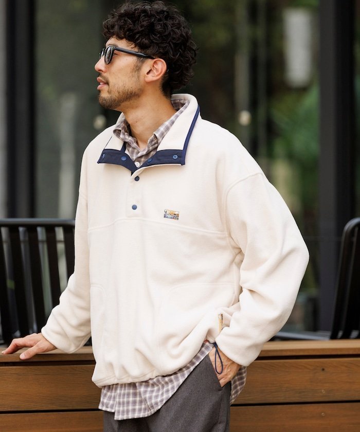 【フリークスストア/FREAK'S STORE】のビックシルエット フリース スナップ ワンポイントロゴ プルオーバー 25AW インテリア・キッズ・メンズ・レディースファッション・服の通販 founy(ファニー) https://founy.com/ ファッション Fashion メンズファッション Fashion for Men トップス・カットソー Cut & Sew Tops アウトドア Outdoor Clothing カーゴパンツ Cargo Pants, Utility Pants スニーカー Sneakers, Trainers スピンドル Spindle, Drawcord チェック Check, Plaid, Tartan デニム Denim, Jeans Material トレンド Trend, Trending Now バランス Balance, Style Balance ビッグ Big, Oversized リラックス Relax, Relaxed Fit ワンポイント One Point, Statement Accent A/W・秋冬 Autumn/Winter 冬 Winter / This Winter おすすめ Recommended / Our Picks 2025年 2025 2025-2026秋冬・A/W Autumn/Winter 2025–26 AW25–26 |ID: prp329100004835723 ipo3291000000035223690