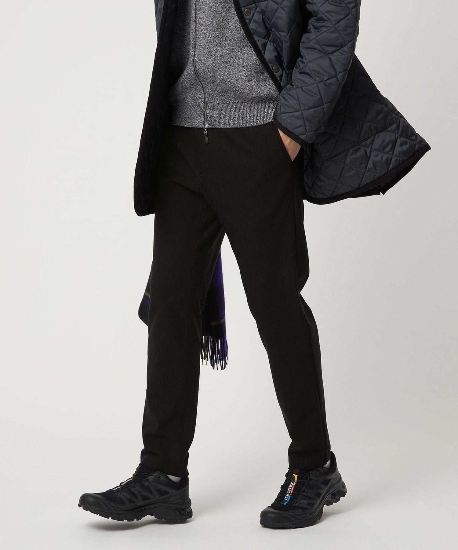 【ユナイテッドアローズ/UNITED ARROWS / MEN】のウィンター ピケ オールギャザー イージーパンツ インテリア・キッズ・メンズ・レディースファッション・服の通販 founy(ファニー) 　ファッション　Fashion　メンズファッション　Fashion for Men　ボトムス　Bottoms　ギャザー　Gathered, Ruffled　シンプル　Simple, Minimal　スマート　Smart, Elegant　ダウン　Down, Puffer　なめらか　Smooth, Silky Texture　パウダー　Powder, Soft Tone　ピーチ　Peach, Soft Touch　ブルゾン　Blouson, Bomber Jacket　プリーツ　Pleats, Pleated　旅行　Travel　エレガント 上品　Elegant　BLACK|ID: prp329100004835727 ipo3291000000035223734