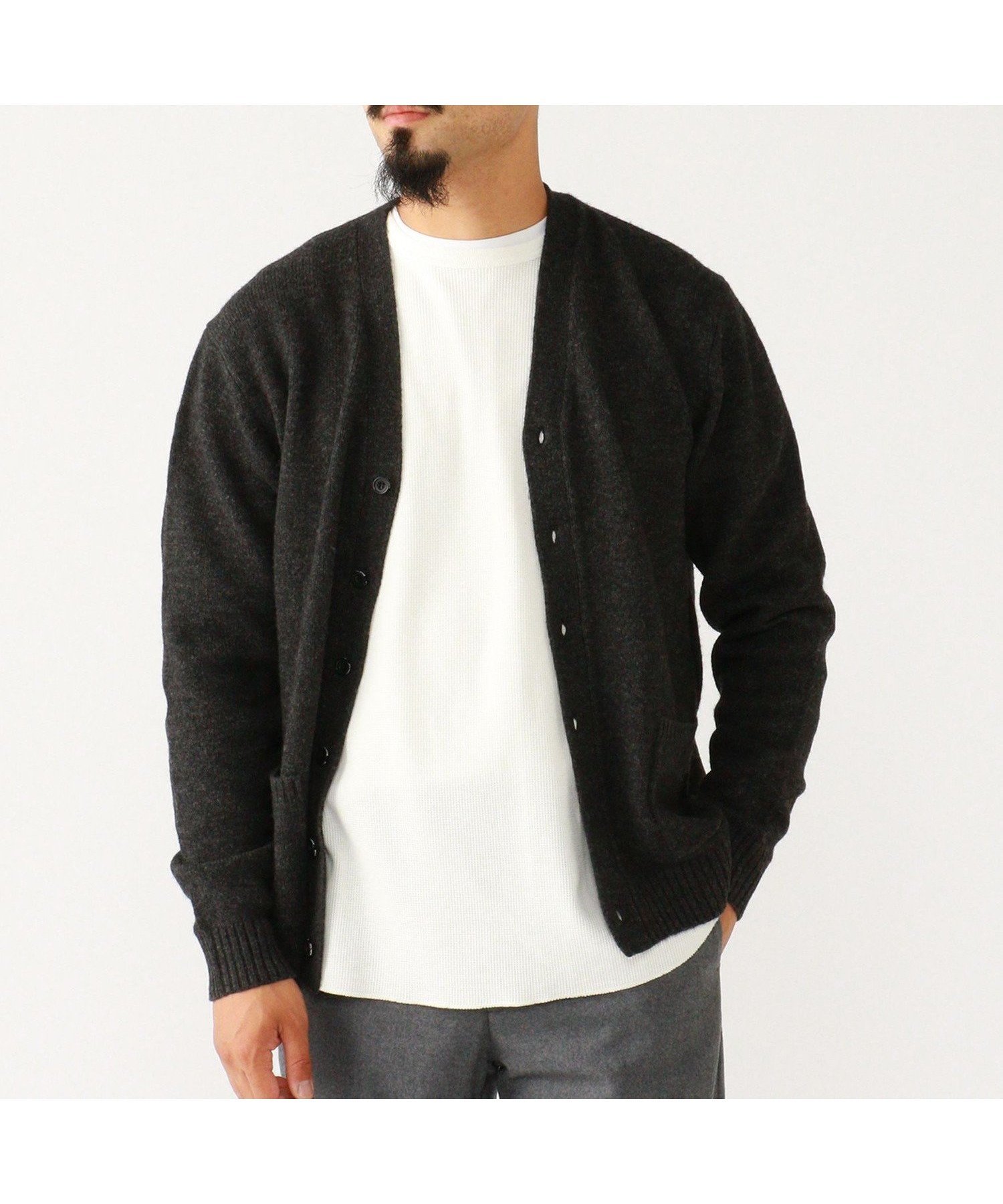 【ビームス/BEAMS / MEN】のBEAMS PLUS / エルボーパッチ カーディガン インテリア・キッズ・メンズ・レディースファッション・服の通販 founy(ファニー) 　ファッション　Fashion　メンズファッション　Fashion for Men　カットソー　Cut and Sewn Top　カーディガン　Cardigan, Knitwear　クラシック　Classic, Timeless Style　チェック　Check, Plaid, Tartan　ベーシック　Basic, Essential　リラックス　Relax, Relaxed Fit　CHARCOAL.G|ID: prp329100004835729 ipo3291000000035223753