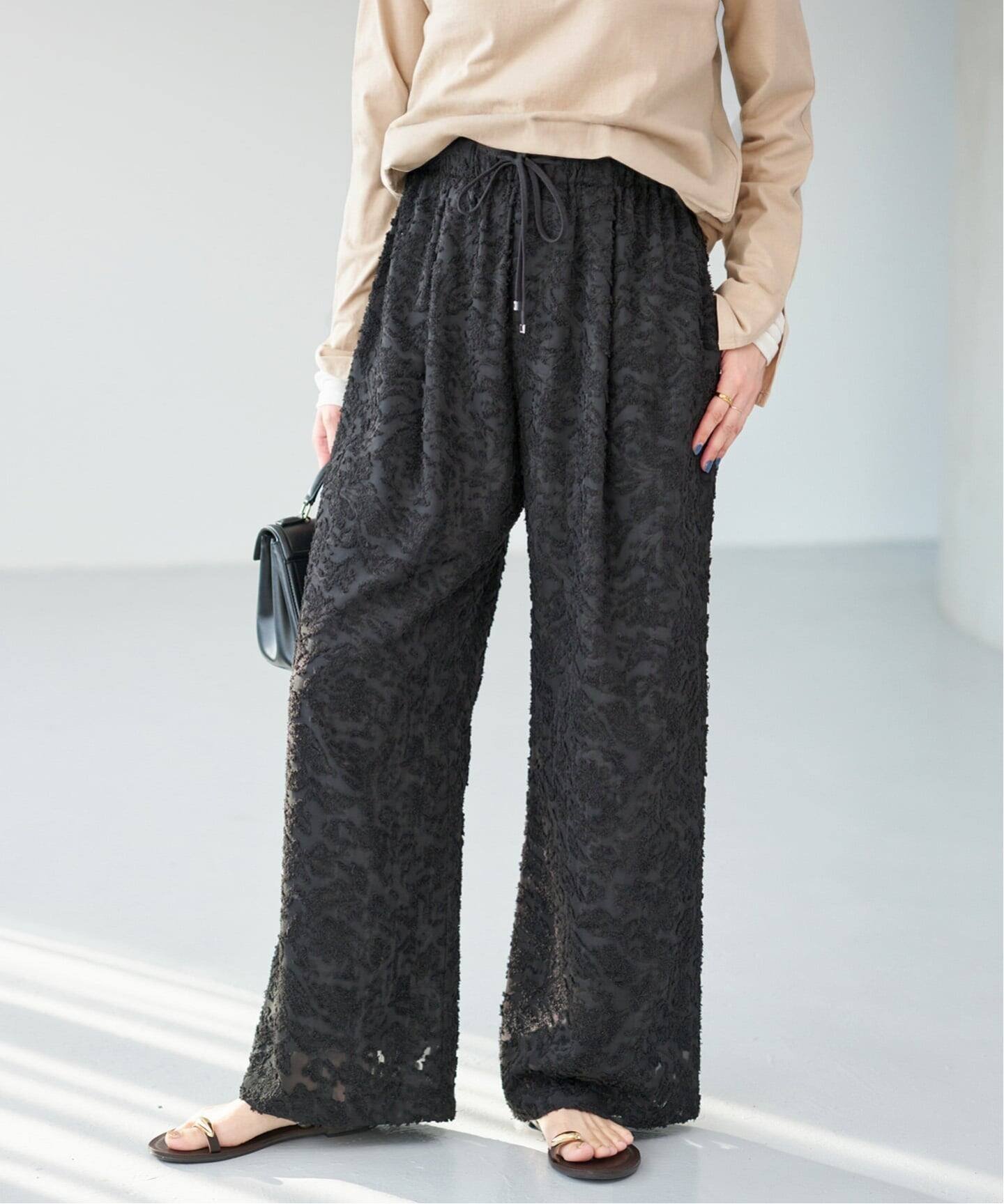 【スピック&スパン/Spick & Span】の《WEB限定 》シアージャガードイージーパンツ 人気、トレンドファッション・服の通販 founy(ファニー) 　ファッション　Fashion　レディースファッション　Fashion for Women　パンツ　Pants & Trousers　おすすめ　Recommended / Our Picks　シアー　Sheer, See-Through　シンプル　Simple, Minimal　セットアップ　Set-Up, Coordinated Outfit　バランス　Balance, Style Balance　リラックス　Relax, Relaxed Fit　 other-1|ID: prp329100004835740 ipo3291000000035223805