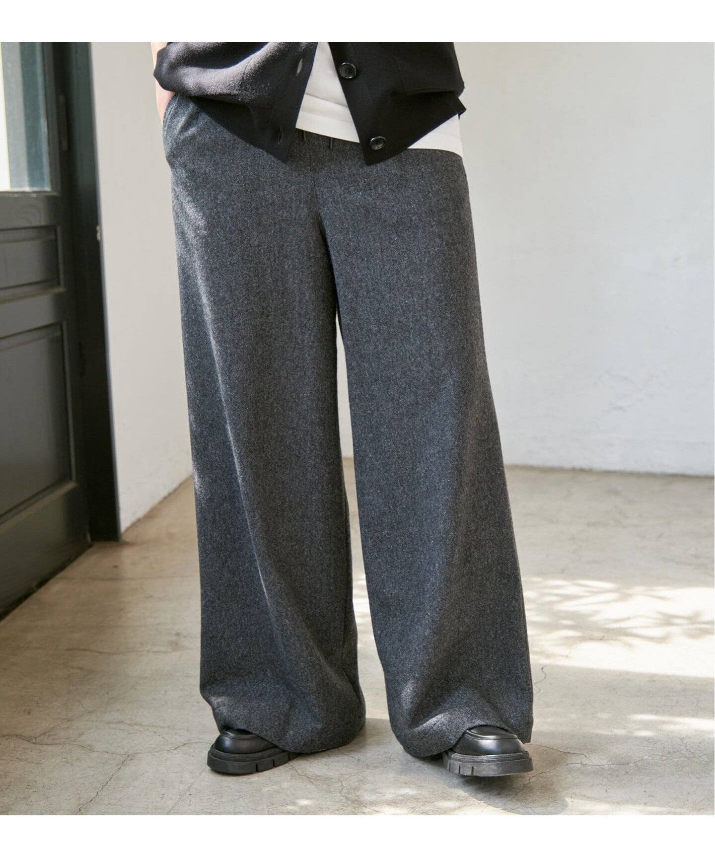 【スピック&スパン/Spick & Span】の《WEB限定 / 追加》ツイードイージーパンツ インテリア・キッズ・メンズ・レディースファッション・服の通販 founy(ファニー) 　ファッション　Fashion　レディースファッション　Fashion for Women　パンツ　Pants & Trousers　ツイード　Twill, Twill Weave　グレー|ID: prp329100004835758 ipo3291000000035223942