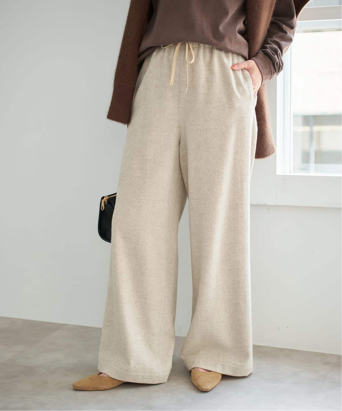 【スピック&スパン/Spick & Span】の《WEB限定 / 追加》ツイードイージーパンツ インテリア・キッズ・メンズ・レディースファッション・服の通販 founy(ファニー) 　ファッション　Fashion　レディースファッション　Fashion for Women　パンツ　Pants & Trousers　ツイード　Twill, Twill Weave　ベージュ|ID: prp329100004835758 ipo3291000000035223944