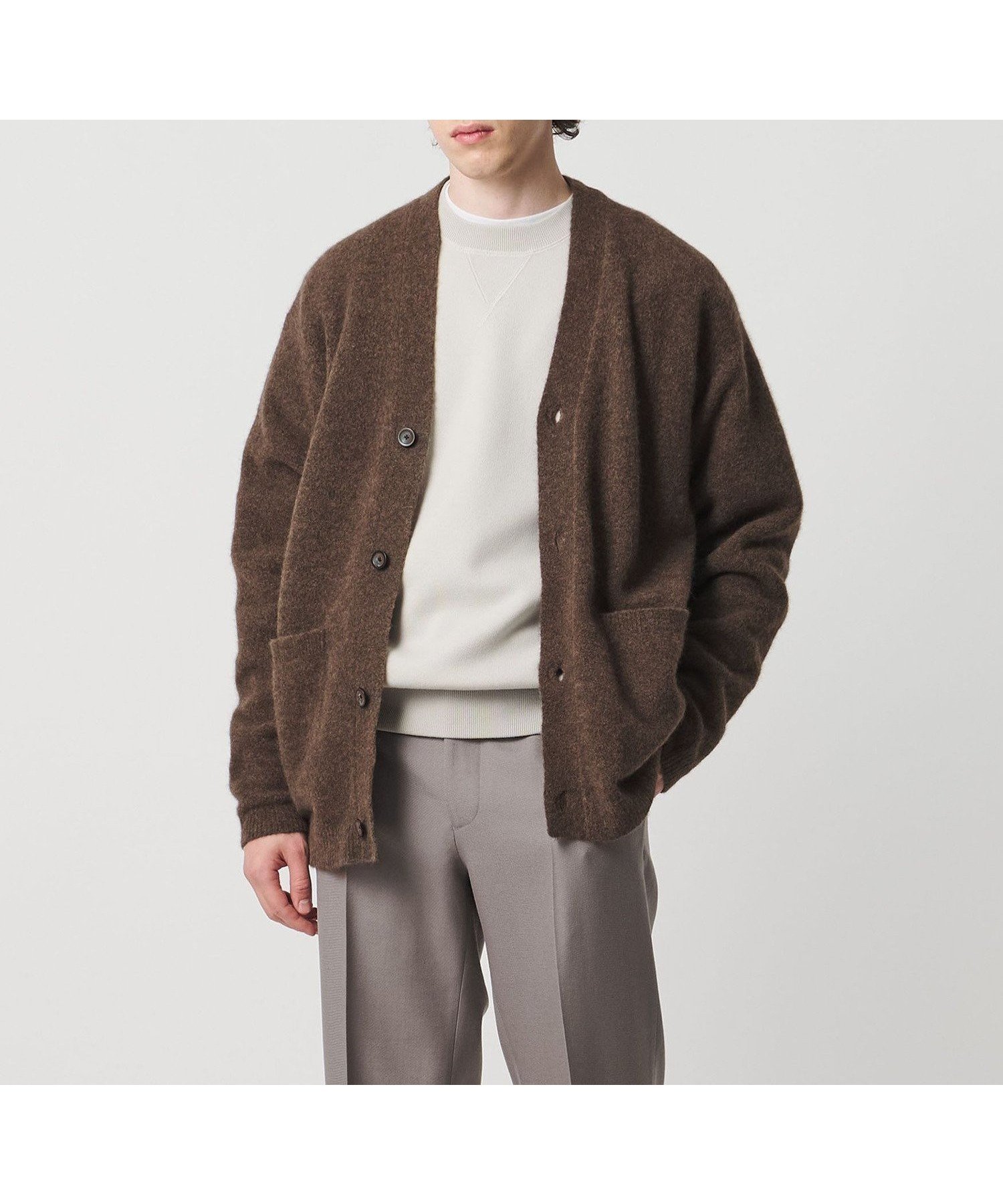 【ユナイテッドアローズ/UNITED ARROWS / MEN】のヤク ヘアリー カーディガン 人気、トレンドファッション・服の通販 founy(ファニー) 　ファッション　Fashion　メンズファッション　Fashion for Men　イタリア　Italy　インナー　Innerwear　カーディガン　Cardigan, Knitwear　デニム　Denim, Jeans Material　パッチ　Patch, Appliqué　ポケット　Pocket, Pocket Detail　羽織　Haori, Light Jacket　リラックス　Relax, Relaxed Fit　 other-1|ID: prp329100004835767 ipo3291000000035224034