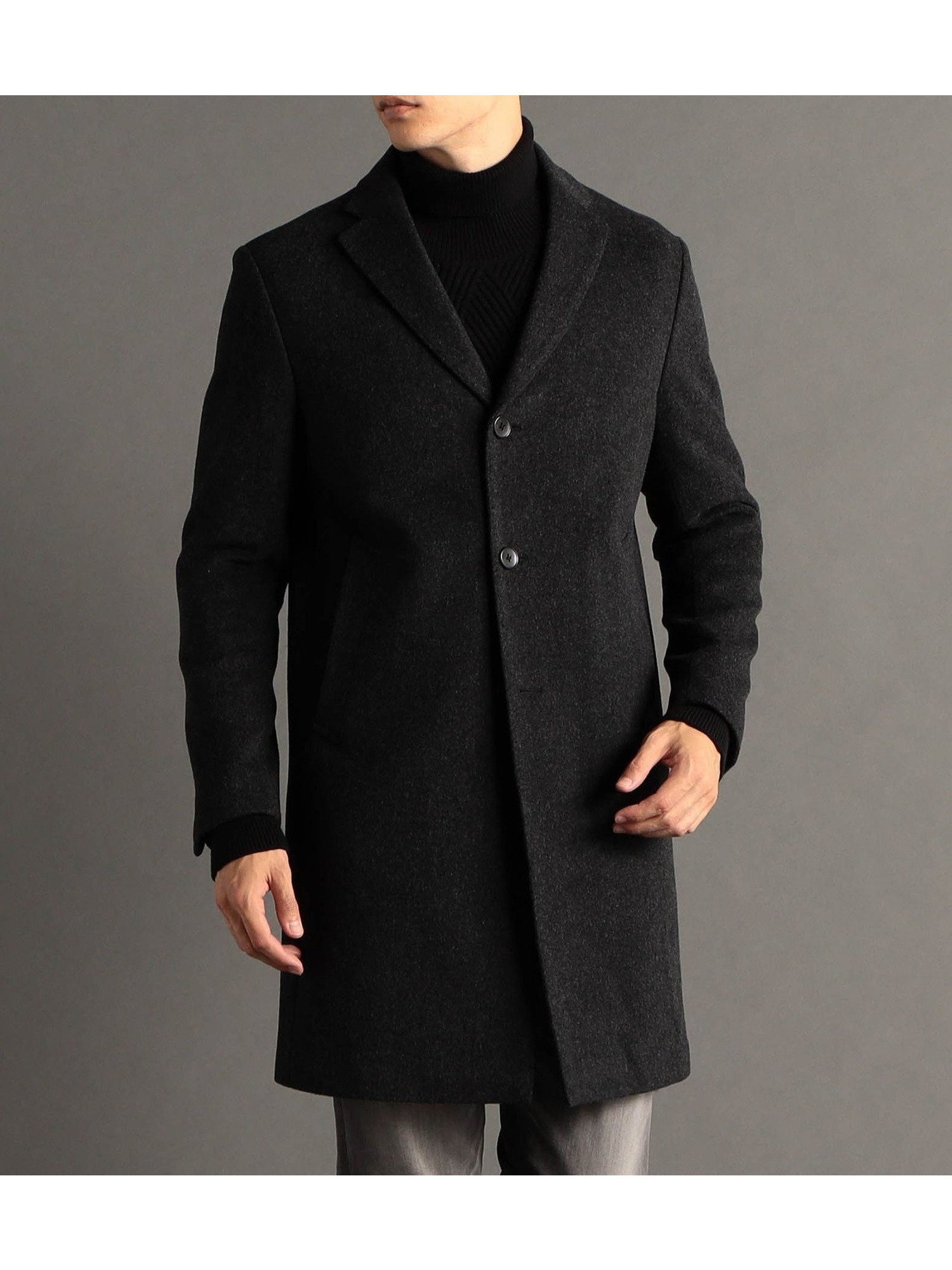 【ニコル/NICOLE / MEN】の【ex/tra】Super120 s ウールビーバー チェスターコート インテリア・キッズ・メンズ・レディースファッション・服の通販 founy(ファニー) 　ファッション　Fashion　メンズファッション　Fashion for Men　ジャケット　Jacket, Outerwear　スマート　Smart, Elegant　チェスターコート　Chester Coat, Long Coat　ドレス　Dress, One-Piece　パーカー　Hoodie, Parka　ホリデーシーズン　Holiday Season　ポケット　Pocket, Pocket Detail　モダン　Modern, Contemporary　エレガント 上品　Elegant　39チャコールグレー|ID: prp329100004835788 ipo3291000000035224183