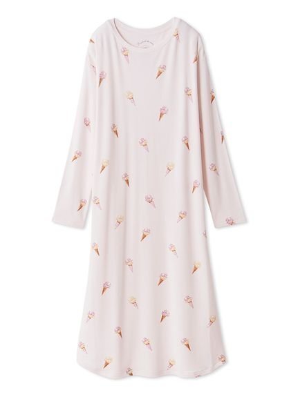 【ジェラート ピケ/gelato pique】のアイス柄ワンピース インテリア・キッズ・メンズ・レディースファッション・服の通販 founy(ファニー) 　ファッション　Fashion　レディースファッション　Fashion for Women　ワンピース　Dresses　おすすめ　Recommended / Our Picks　カラフル　Colorful Design　スマート　Smart, Elegant　スリーブ　Sleeve, Long Sleeve / Short Sleeve　ボーダー　Border, Stripe　モチーフ　Motif, Design Theme　ランダム　Random, Irregular　PNK[066]|ID: prp329100004835808 ipo3291000000035224296