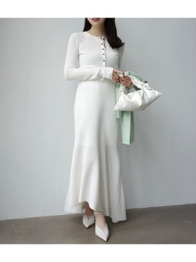 【アニュアンス/anuans】のリュクスビスコースイレヘムニットスカート 人気、トレンドファッション・服の通販 founy(ファニー) ファッション Fashion レディースファッション Fashion for Women スカート Skirts シルク Silk, 100% Silk 再入荷 Restock / Back in Stock おすすめ Recommended / Our Picks |ID:prp329100004835810