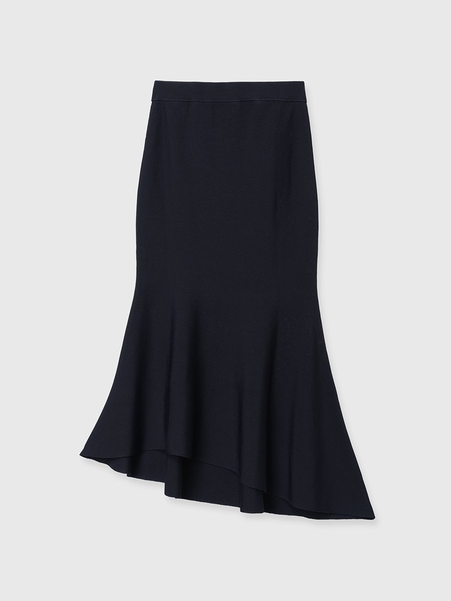 【アニュアンス/anuans】のリュクスビスコースイレヘムニットスカート インテリア・キッズ・メンズ・レディースファッション・服の通販 founy(ファニー) 　ファッション　Fashion　レディースファッション　Fashion for Women　スカート　Skirts　シルク　Silk, 100% Silk　再入荷　Restock / Back in Stock　おすすめ　Recommended / Our Picks　BLACK|ID: prp329100004835810 ipo3291000000035224314