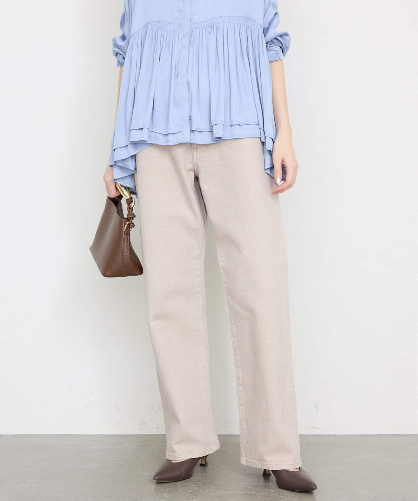 【スローブ イエナ/SLOBE IENA】の《一部店舗・WEB限定カラーあり/追加5》LE DENIM ストレートパンツ インテリア・キッズ・メンズ・レディースファッション・服の通販 founy(ファニー) 　ファッション　Fashion　レディースファッション　Fashion for Women　パンツ　Pants & Trousers　イエロー　Yellow　春　Spring　ストレート　Straight, Straight Cut　デニム　Denim, Jeans Material　フィット　Fit, Slim Fit　ベーシック　Basic, Essential　おすすめ　Recommended / Our Picks　2024年　2024　2024-2025秋冬・A/W　Autumn/Winter 2024–25 AW24–25　ベージュ|ID: prp329100004835825 ipo3291000000035224410