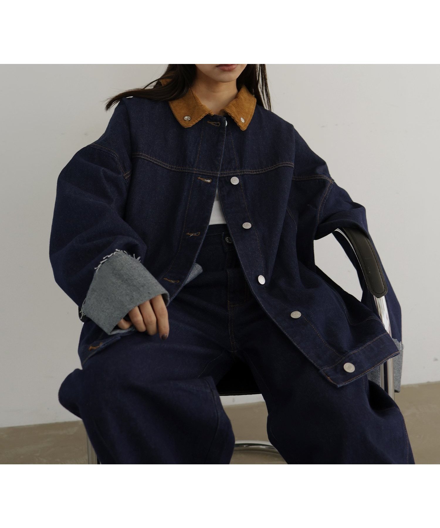 【ヘラム/hellam】のコーデュロイカラーデニムジャケット 人気、トレンドファッション・服の通販 founy(ファニー) 　ファッション　Fashion　レディースファッション　Fashion for Women　アウター　Coat / Outerwear Collection　レディースジャケット・軽アウター　Jackets　デニムジャケット / カジュアルアウター　Denim Jackets　ジャケット　Jacket, Outerwear　デニム　Denim, Jeans Material　 other-1|ID: prp329100004835833 ipo3291000000035224478