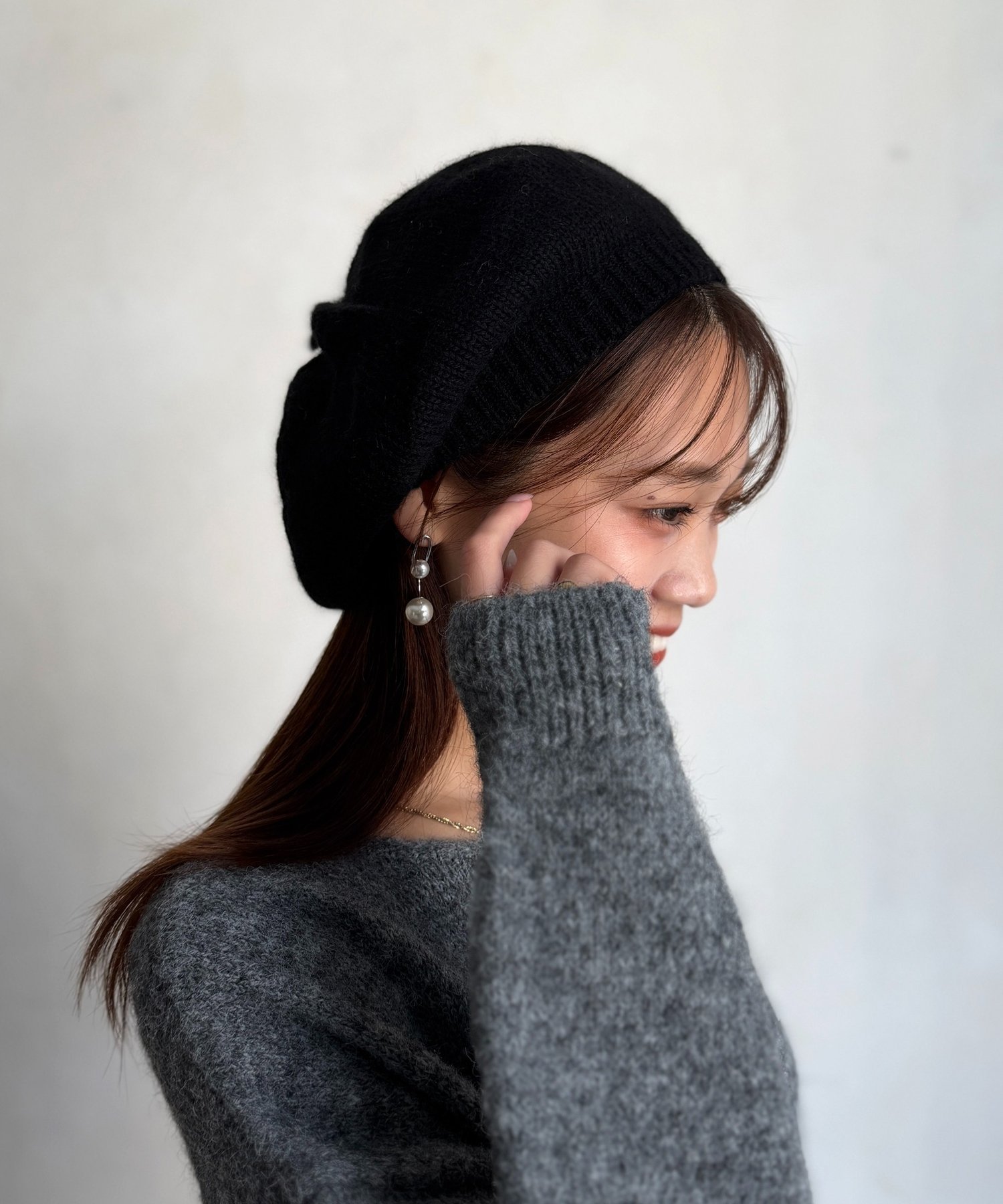 【シェトワ/Chez toi】のニットベレー帽 インテリア・キッズ・メンズ・レディースファッション・服の通販 founy(ファニー) 　ファッション　Fashion　レディースファッション　Fashion for Women　トップス・カットソー　Cut & Sew Tops　ニット　Knit Tops & Sweaters　フィット　Fit, Slim Fit　フォルム　Silhouette, Form　再入荷　Restock / Back in Stock　ブラック|ID: prp329100004835872 ipo3291000000035224759