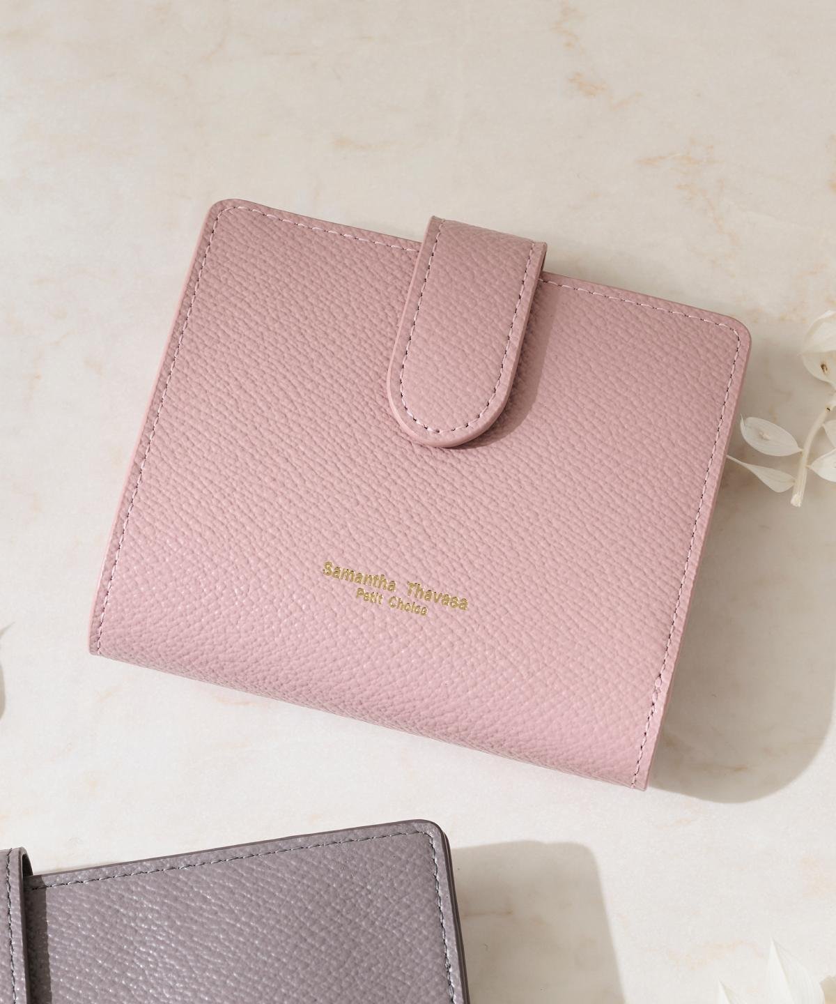 【サマンサタバサ プチチョイス/SamanTha Thavasa PeTiT Choice】のシンプル薄マチ BOX折財布 インテリア・キッズ・メンズ・レディースファッション・服の通販 founy(ファニー) 　ファッション　Fashion　レディースファッション　Fashion for Women　ミニ財布・二つ折り財布　Wallets & Card Cases　コンパクト　Compact, Small Size　シンプル　Simple, Minimal　ポケット　Pocket, Pocket Detail　財布　Wallet, Purse　ピンクベージュ|ID: prp329100004835901 ipo3291000000035224975