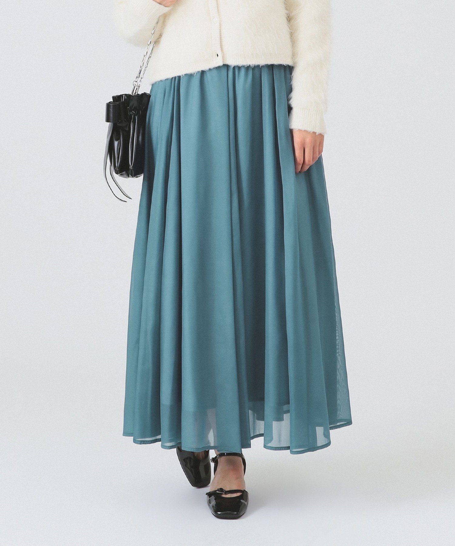 【ビームス ウイメン/BEAMS】のシアーギャザーフレアースカート インテリア・キッズ・メンズ・レディースファッション・服の通販 founy(ファニー) 　ファッション　Fashion　レディースファッション　Fashion for Women　スカート　Skirts　おすすめ　Recommended / Our Picks　シアー　Sheer, See-Through　フレアースカート　Flared Skirt, A-Line Skirt　冬　Winter / This Winter　BLUE|ID: prp329100004835903 ipo3291000000035225015