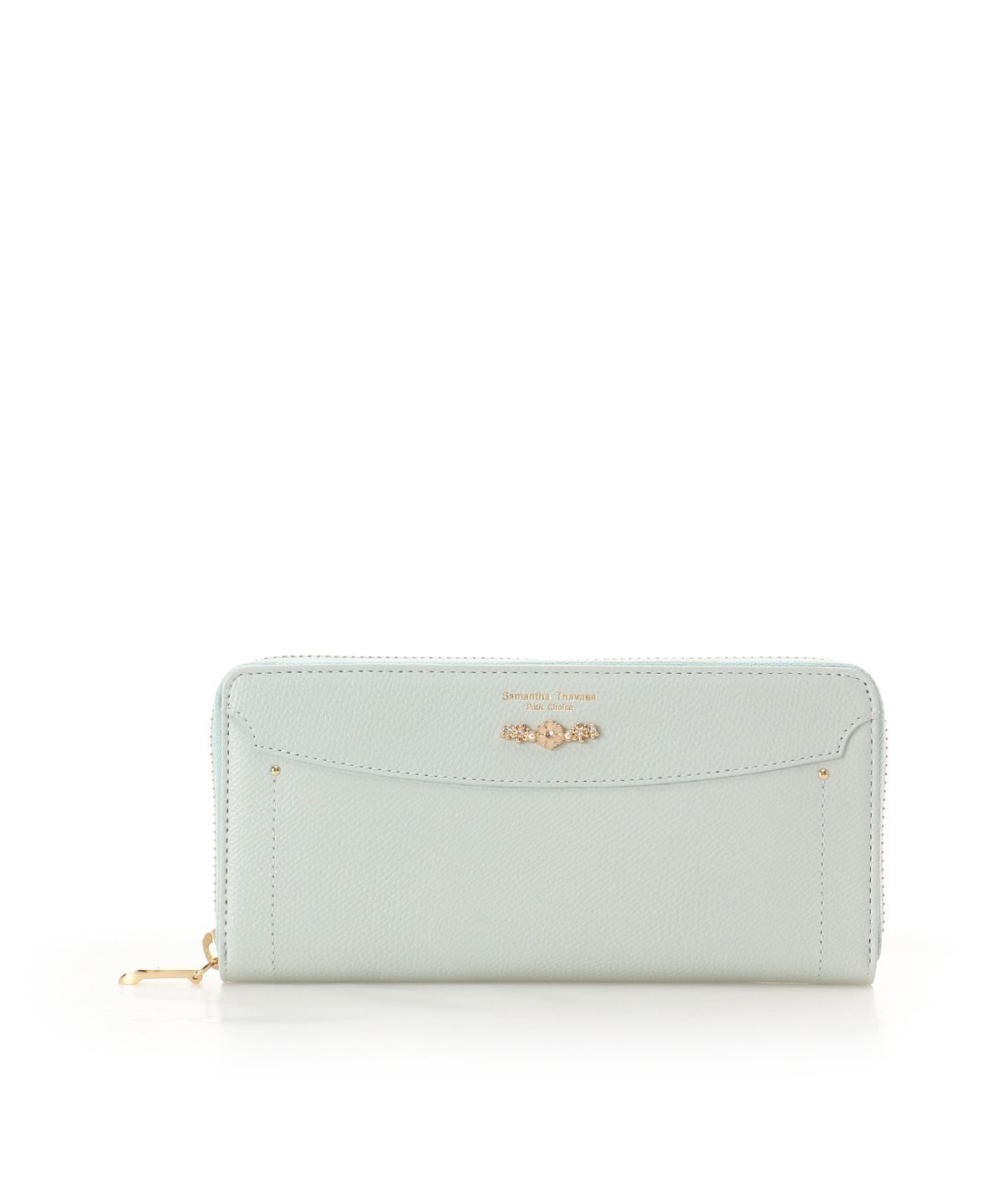【サマンサタバサ プチチョイス/SamanTha Thavasa PeTiT Choice】のフラワーアーチ ラウンドジップ長財布 インテリア・キッズ・メンズ・レディースファッション・服の通販 founy(ファニー) 　ファッション　Fashion　レディースファッション　Fashion for Women　ミニ財布・二つ折り財布　Wallets & Card Cases　センター　Center, Center Line　フラワー　Flower, Floral　ポケット　Pocket, Pocket Detail　モチーフ　Motif, Design Theme　財布　Wallet, Purse　ミント|ID: prp329100004835909 ipo3291000000035225059