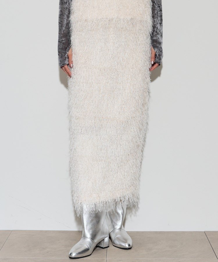 【インディヴィ/INDIVI】のカットシャギータイトスカート 人気、トレンドファッション・服の通販 founy(ファニー) 　ファッション　Fashion　レディースファッション　Fashion for Women　スカート　Skirts　エレガント 上品　Elegant　シンプル　Simple, Minimal　スリット　Slit, Slit Detail　セットアップ　Set-Up, Coordinated Outfit　テクスチャー　Texture, Textured Fabric　トレンド　Trend, Trending Now　バランス　Balance, Style Balance　リラックス　Relax, Relaxed Fit　ロング　Long, Long-Length　 other-1|ID: prp329100004835924 ipo3291000000035225203