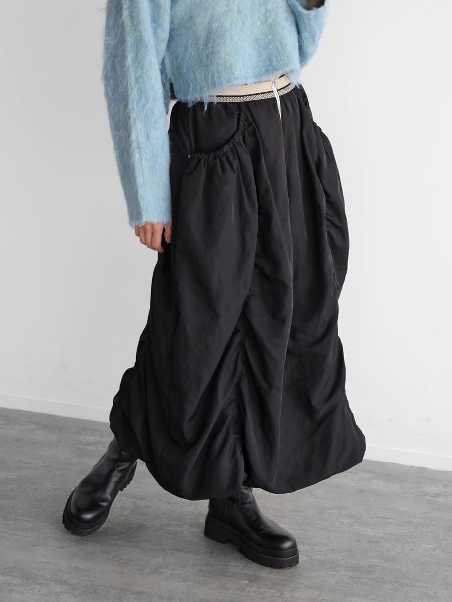 【ラシュッド/LASUD】のシャーリングバルーンスカート 人気、トレンドファッション・服の通販 founy(ファニー) 　ファッション　Fashion　レディースファッション　Fashion for Women　スカート　Skirts　シャーリング　Shirring, Ruched　シンプル　Simple, Minimal　バルーン　Balloon, Balloon Silhouette　 other-1|ID: prp329100004835928 ipo3291000000035225227