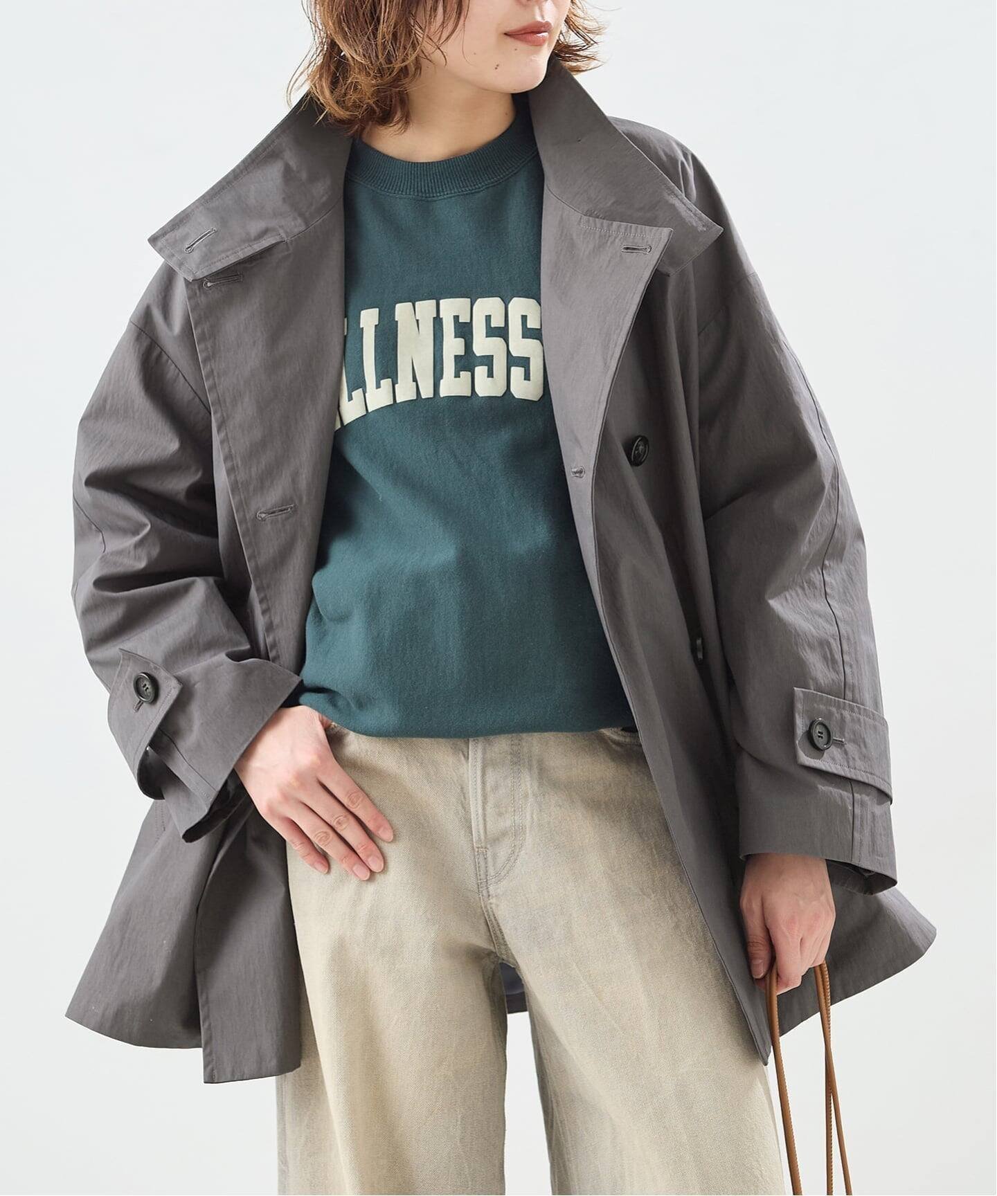 【ジャーナルスタンダード レサージュ/journal standard L'essage】のNALYAスタンドショートコート インテリア・キッズ・メンズ・レディースファッション・服の通販 founy(ファニー) 　ファッション　Fashion　レディースファッション　Fashion for Women　アウター　Coat / Outerwear Collection　コート・ロングコート・ピーコート　Long Coats, Peacoats & More　2026年　2026　イタリア　Italy　ショート　Short, Short Length　スタンド　Stand Collar, Upright Stand　バランス　Balance, Style Balance　グレーA|ID: prp329100004835933 ipo3291000000035225254