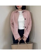 【ミラオーウェン/Mila Owen】のショート丈ステンカラーリサイクルスウェードブルゾン 人気、トレンドファッション・服の通販 founy(ファニー) ファッション Fashion レディースファッション Fashion for Women アウター Coat / Outerwear Collection ブルゾンジャケット・スポーティアウター Blouson Jackets コンパクト Compact, Small Size 今季 This Season, Current Season ショート Short, Short Length スタイリッシュ Stylish, Fashionable スマート Smart, Elegant トレンド Trend, Trending Now ブルゾン Blouson, Bomber Jacket ポケット Pocket, Pocket Detail モダン Modern, Contemporary リアル Real, Realistic ワーク Workwear, Utility Style エレガント 上品 Elegant thumbnail PNK[066]|ID: prp329100004835945 ipo3291000000035225311