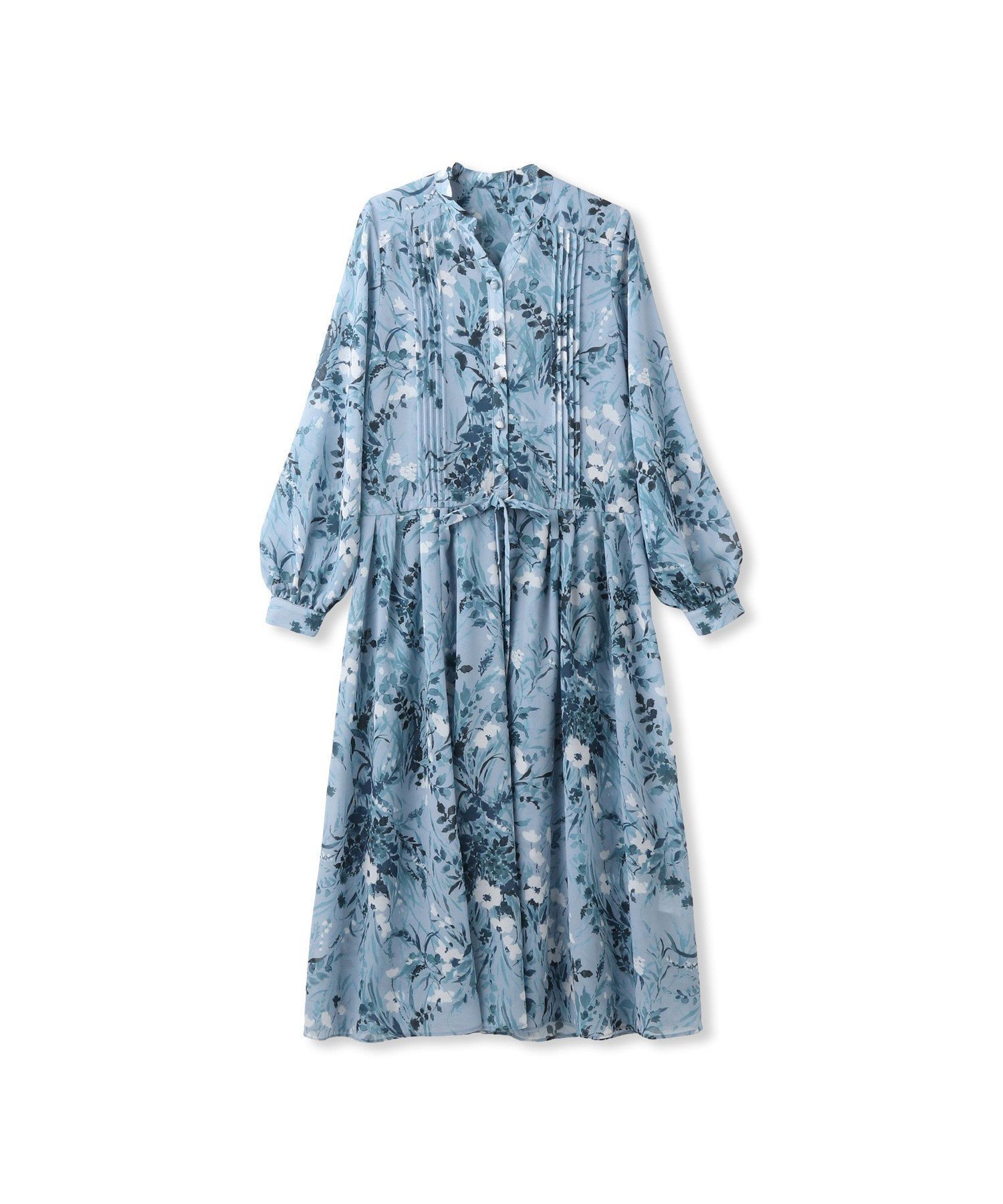 【ロートレ アモン/LAUTRE AMONT】のフラワープリントワンピース≪手洗い可能≫ インテリア・キッズ・メンズ・レディースファッション・服の通販 founy(ファニー) 　ファッション　Fashion　レディースファッション　Fashion for Women　ワンピース　Dresses　2024年　2024　2024-2025秋冬・A/W　Autumn/Winter 2024–25 AW24–25　スキッパー　Skipper, Open Collar　エレガント 上品　Elegant　冬　Winter / This Winter　楽ちん　Easy Fit, Comfortable　A/W・秋冬　Autumn/Winter　ビジネス 仕事 通勤　Business / Work / Commuting　長袖　Long Sleeve, Full Sleeve　サックスブルー|ID: prp329100004835948 ipo3291000000035225340