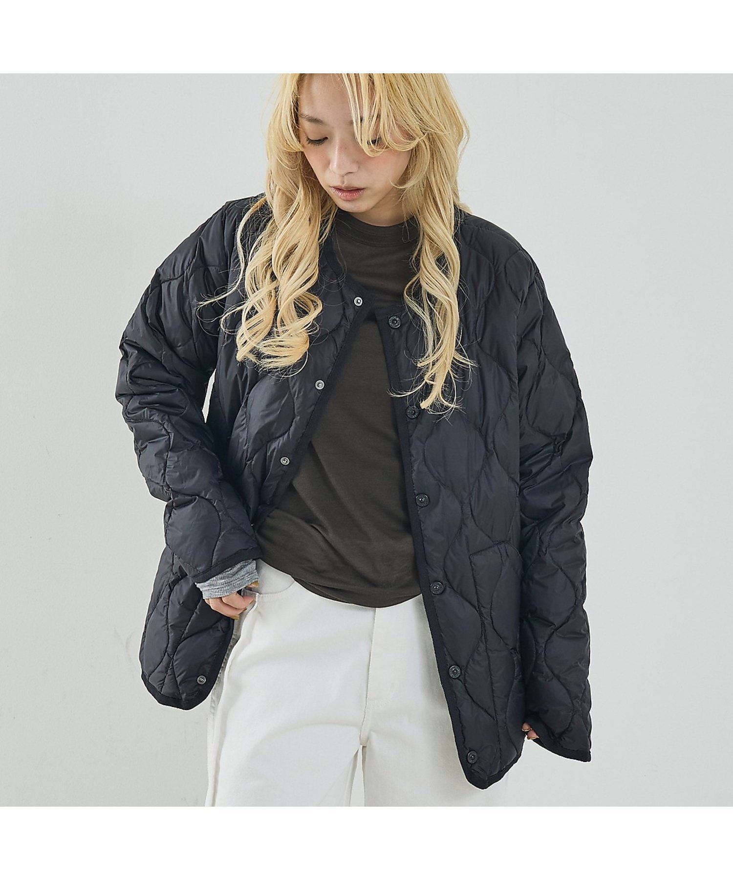 【ノミネ/NOMINE】の【TAION】キルティングクルーネック ダウンジャケット / ブルゾン 人気、トレンドファッション・服の通販 founy(ファニー) 　ファッション　Fashion　レディースファッション　Fashion for Women　アウター　Coat / Outerwear Collection　レディースジャケット・軽アウター　Jackets　ブルゾンジャケット・スポーティアウター　Blouson Jackets　アウトドア　Outdoor Clothing　インナー　Innerwear　カーゴパンツ　Cargo Pants, Utility Pants　シンプル　Simple, Minimal　ジャケット　Jacket, Outerwear　スリット　Slit, Slit Detail　ダウン　Down, Puffer　パッチ　Patch, Appliqué　フロント　Front, Front Design　ブルゾン　Blouson, Bomber Jacket　ポケット　Pocket, Pocket Detail　ミックス　Mix, Mixed Style　ミリタリー　Military, Army Style　再入荷　Restock / Back in Stock　おすすめ　Recommended / Our Picks　 other-1|ID: prp329100004835951 ipo3291000000035225355