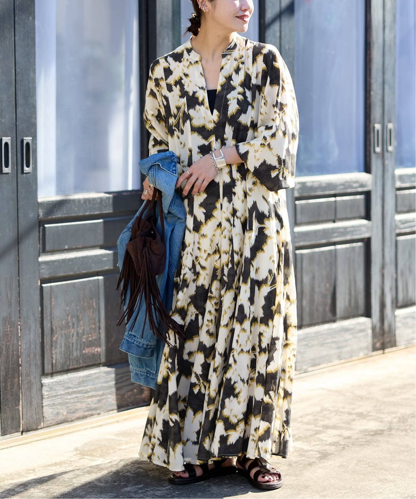 【ジャーナルスタンダード/JOURNAL STANDARD】のオリエンタルプリントワンピース インテリア・キッズ・メンズ・レディースファッション・服の通販 founy(ファニー) 　ファッション　Fashion　レディースファッション　Fashion for Women　ワンピース　Dresses　インド　Indian Textile　プリント　Print, Printed Pattern　春　Spring　イエロー|ID: prp329100004835982 ipo3291000000035225678