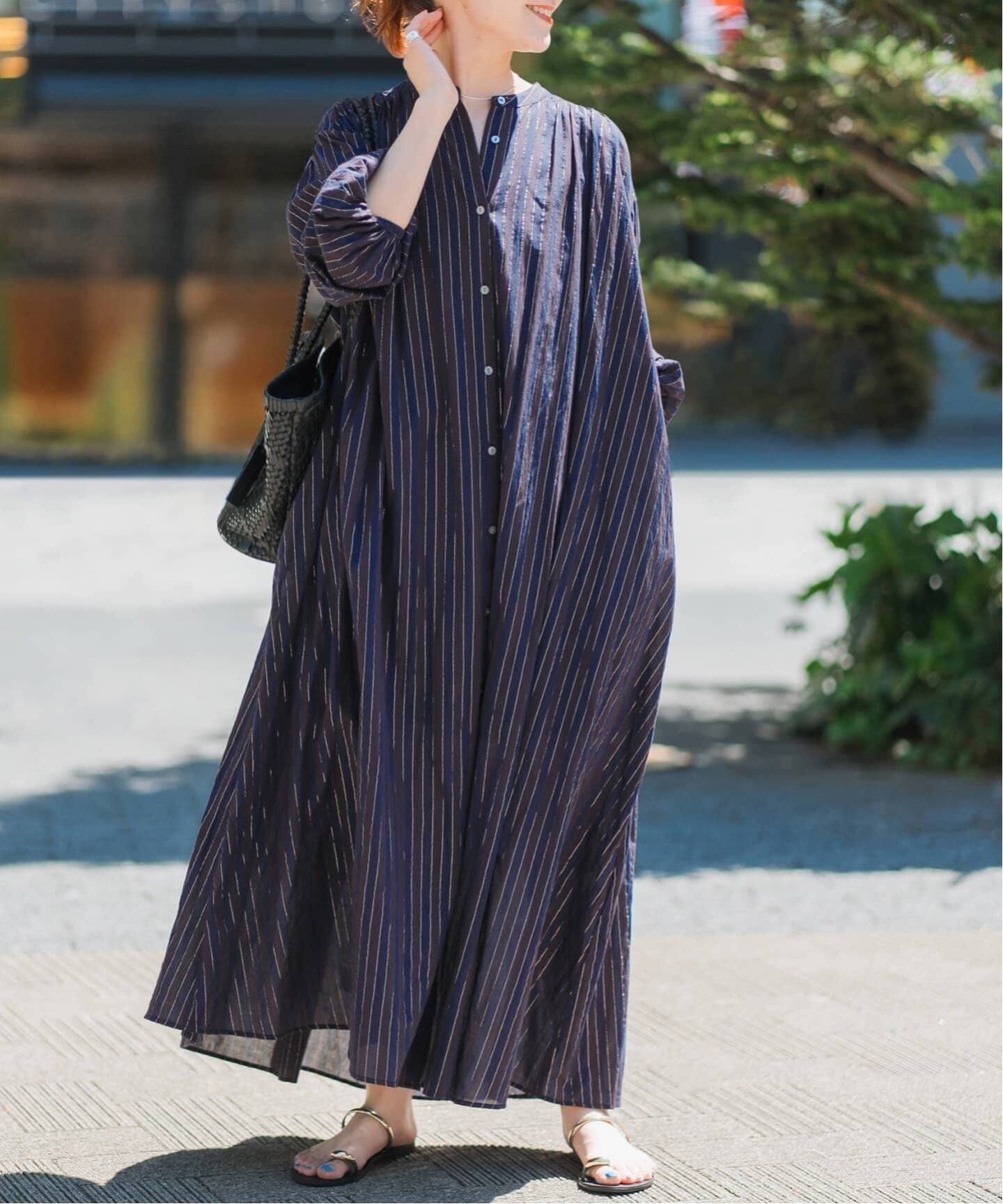 【スピック&スパン/Spick & Span】の《WEB限定 / 追加 》HYUストライプギャザーシャツワンピース インテリア・キッズ・メンズ・レディースファッション・服の通販 founy(ファニー) 　ファッション　Fashion　レディースファッション　Fashion for Women　ワンピース　Dresses　シャツワンピース / 1枚で着映えコーデ　Shirt Dresses　ストライプ　Stripe, Striped Pattern　人気　Popular, Best Seller　ブラウンベース|ID: prp329100004835984 ipo3291000000035225684