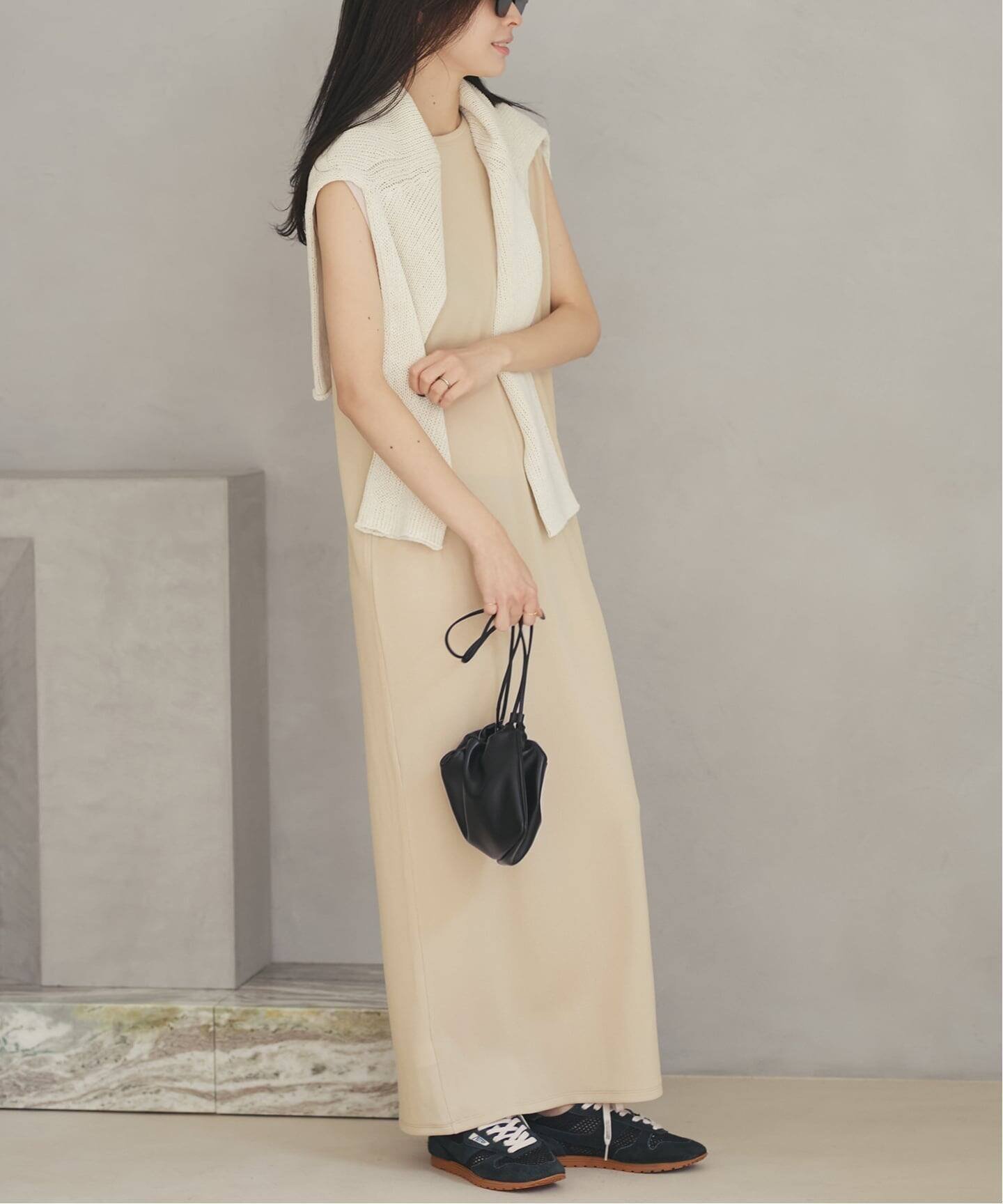 【プラージュ/Plage】のRib フレンチ ワンピース インテリア・キッズ・メンズ・レディースファッション・服の通販 founy(ファニー) 　ファッション　Fashion　レディースファッション　Fashion for Women　ワンピース　Dresses　おすすめ　Recommended / Our Picks　カーディガン　Cardigan, Knitwear　フレンチ　French, French Style　ベージュ|ID: prp329100004835987 ipo3291000000035225706