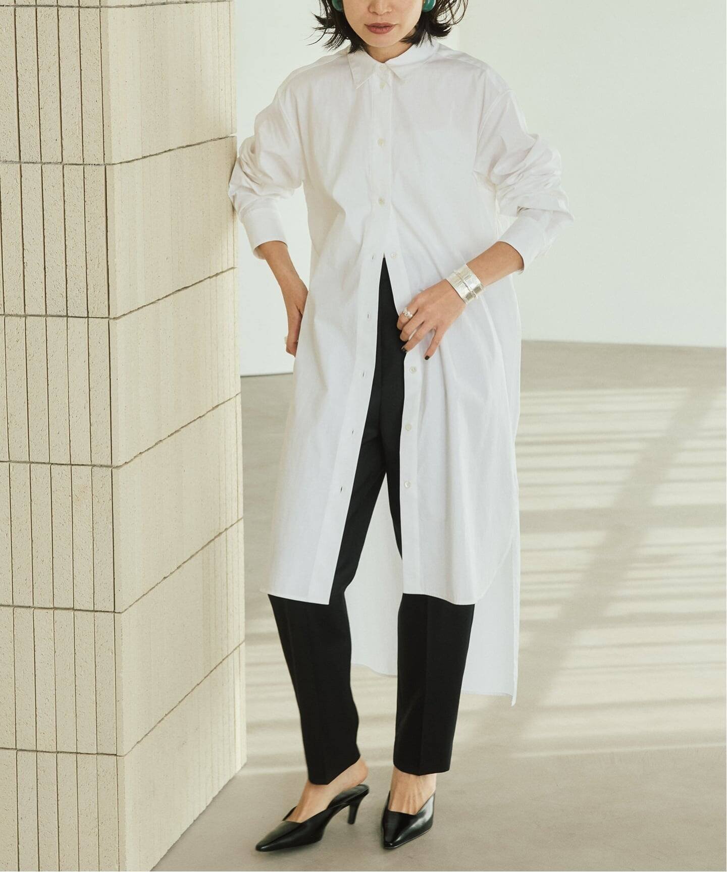 【ヴェルメイユ パー イエナ/VERMEIL par iena】のLong シャツ インテリア・キッズ・メンズ・レディースファッション・服の通販 founy(ファニー) 　ファッション　Fashion　レディースファッション　Fashion for Women　トップス・カットソー　Cut & Sew Tops　シャツ・ブラウス・オフィスカジュアル　Elegant Blouses & Button-Ups　2026年　2026　シンプル　Simple, Minimal　デニム　Denim, Jeans Material　ロング　Long, Long-Length　羽織　Haori, Light Jacket　ホワイト|ID: prp329100004835993 ipo3291000000035225730