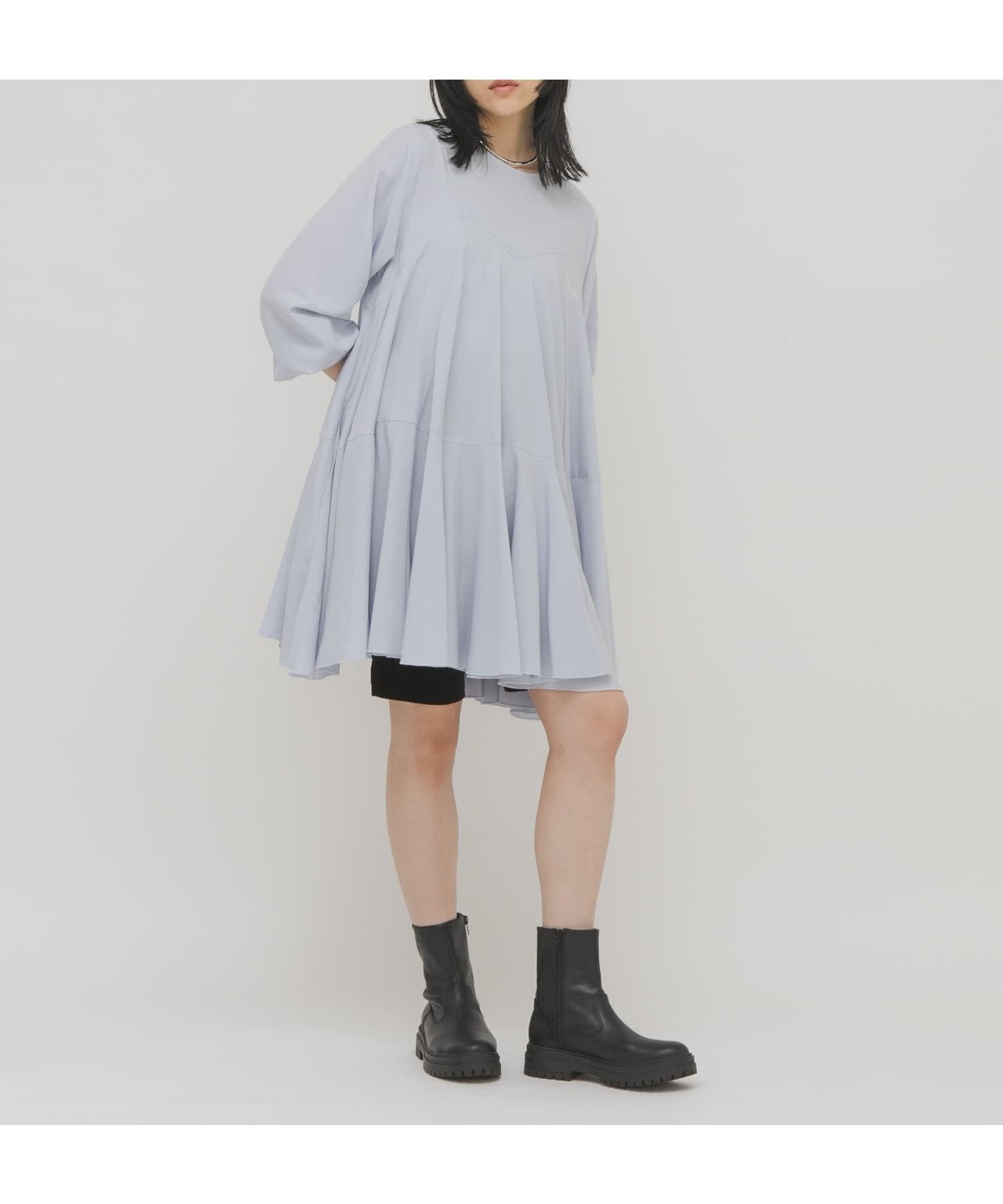 【ケービーエフ/KBF / URBAN RESEARCH】の2WAYボリュームヘムミニワンピース インテリア・キッズ・メンズ・レディースファッション・服の通販 founy(ファニー) 　ファッション　Fashion　レディースファッション　Fashion for Women　ワンピース　Dresses　2026年　2026　おすすめ　Recommended / Our Picks　ショート　Short, Short Length　フレア　Flare, Flared　フロント　Front, Front Design　夏　Summer　S/S・春夏　SS, Spring/Summer, Warm Season　ライトブルー|ID: prp329100004836019 ipo3291000000035225847