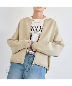 【バンヤードストーム/BARNYARDSTORM】のニットZIPブルゾン セットアップ対応 【WEB限定】 人気、トレンドファッション・服の通販 founy(ファニー) ファッション Fashion レディースファッション Fashion for Women アウター Coat / Outerwear Collection ブルゾンジャケット・スポーティアウター Blouson Jackets トップス・カットソー Cut & Sew Tops ニット Knit Tops & Sweaters おすすめ Recommended / Our Picks シンプル Simple, Minimal スピンドル Spindle, Drawcord セットアップ Set-Up, Coordinated Outfit デニム Denim, Jeans Material フロント Front, Front Design ブルゾン Blouson, Bomber Jacket ワイド Wide, Wide Fit |ID:prp329100004836021