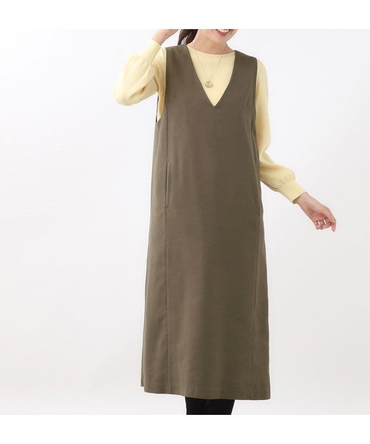 【リフレクト/Reflect】の【すっきりシルエット】スエードライクジャンパースカ-ト インテリア・キッズ・メンズ・レディースファッション・服の通販 founy(ファニー) 　ファッション　Fashion　レディースファッション　Fashion for Women　ストレッチ　Stretch, Stretchy Fabric　スマート　Smart, Elegant　ポケット　Pocket, Pocket Detail　モカブラウン|ID: prp329100004836022 ipo3291000000035225861