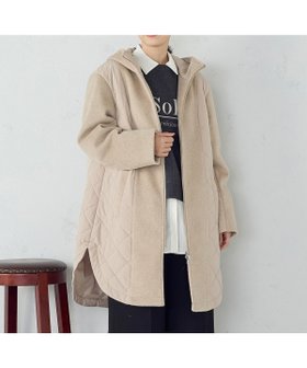 【コムサイズム/COMME CA ISM】のコンビネーションキルトコート 人気、トレンドファッション・服の通販 founy(ファニー) ファッション Fashion レディースファッション Fashion for Women アウター Coat / Outerwear Collection コート・ロングコート・ピーコート Long Coats, Peacoats & More キルティング Quilted, Quilting キルト Quilt, Quilted Fabric タフタ Taffeta, Structured Fabric ダブル Double, Double-Breasted フロント Front, Front Design エレガント 上品 Elegant 防寒 Cold Protection, Winter-Ready |ID:prp329100004836024