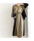 【オズモーシス/OSMOSIS】のバイカラーワンピース 人気、トレンドファッション・服の通販 founy(ファニー) ファッション Fashion レディースファッション Fashion for Women ワンピース Dresses インナー Innerwear セットアップ Set-Up, Coordinated Outfit ポケット Pocket, Pocket Detail 再入荷 Restock / Back in Stock A/W・秋冬 Autumn/Winter thumbnail KHAKI|ID: prp329100004836035 ipo3291000000035225965