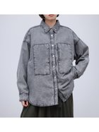 【ラシュッド/LASUD】の中綿キルティングデニムシャツジャケット 人気、トレンドファッション・服の通販 founy(ファニー) ファッション Fashion レディースファッション Fashion for Women アウター Coat / Outerwear Collection レディースジャケット・軽アウター Jackets インナー Innerwear キルティング Quilted, Quilting 軽量 Lightweight, Ultra Light デニム Denim, Jeans Material バランス Balance, Style Balance 防寒 Cold Protection, Winter-Ready ルーズ Loose, Oversized ロング Long, Long-Length ワイド Wide, Wide Fit 冬 Winter / This Winter おすすめ Recommended / Our Picks thumbnail ライトグレー|ID: prp329100004836040 ipo3291000000035225999