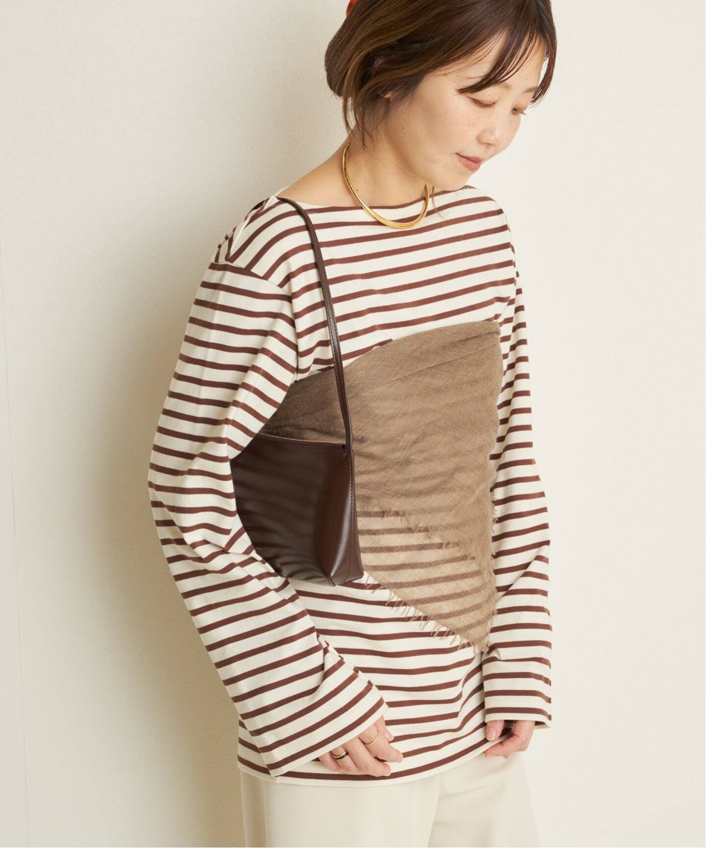 【プラージュ/Plage】のLong Sleeves Blousing Teeシャツ インテリア・キッズ・メンズ・レディースファッション・服の通販 founy(ファニー) 　ファッション　Fashion　レディースファッション　Fashion for Women　トップス・カットソー　Cut & Sew Tops　シャツ・ブラウス・オフィスカジュアル　Elegant Blouses & Button-Ups　リラックス　Relax, Relaxed Fit　ブラウン|ID: prp329100004836046 ipo3291000000035226067