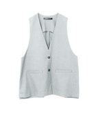 【マーコート/MARcourt】のmizuiro ind ディープVネックワイドベスト 人気、トレンドファッション・服の通販 founy(ファニー) ファッション Fashion レディースファッション Fashion for Women アウター Coat / Outerwear Collection トップス・カットソー Cut & Sew Tops ベスト&ジレ / 重ね着スタイル Vests & Gilets Vネックトップス V-Neck Tops / V-Cut Neckline Shirts ストレッチ Stretch, Stretchy Fabric スリット Slit, Slit Detail ノースリーブ Sleeveless, No-Sleeve フロント Front, Front Design ポケット Pocket, Pocket Detail ワイド Wide, Wide Fit 今季 This Season, Current Season 再入荷 Restock / Back in Stock 無地 Plain, Solid Color 秋 Autumn thumbnail ライトグレー|ID: prp329100004836047 ipo3291000000035226079