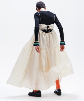 【ラエミューズ/LAEMUSE】のシアードットボリュームワンピース 人気、トレンドファッション・服の通販 founy(ファニー) ファッション Fashion レディースファッション Fashion for Women ワンピース Dresses シアー Sheer, See-Through フィット Fit, Slim Fit |ID:prp329100004836049