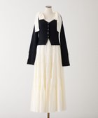 【ナイスクラップ/NICE CLAUP】の【肩リボン取り外し可能】カーディガンセット2枚セットワンピ 人気、トレンドファッション・服の通販 founy(ファニー) ファッション Fashion レディースファッション Fashion for Women ワンピース Dresses カーディガン Cardigan, Knitwear キャミワンピース Cami Dress, Slip Dress デニム Denim, Jeans Material ハイネック High Neck, Mock Neck フェミニン Feminine, Girly ラップ Wrap, Wrap Design リボン Ribbon, Bow おすすめ Recommended / Our Picks thumbnail アイボリー|ID: prp329100004836052 ipo3291000000035226147