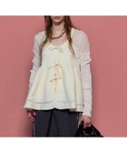 【メゾンスペシャル/MAISON SPECIAL】のSheer Peplum Cardigan 人気、トレンドファッション・服の通販 founy(ファニー) ファッション Fashion レディースファッション Fashion for Women トップス・カットソー Cut & Sew Tops カーディガン・羽織り Layered Style Cardigans キャミ Camisole, Cami Top シアー Sheer, See-Through タンク Tank Top, Sleeveless Top フレア Flare, Flared フロント Front, Front Design リボン Ribbon, Bow 秋 Autumn thumbnail WHT|ID: prp329100004836053 ipo3291000000035226152