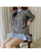 【オル/Olu】のフリルレイヤードケーブルニット 人気、トレンドファッション・服の通販 founy(ファニー) ファッション Fashion レディースファッション Fashion for Women トップス・カットソー Cut & Sew Tops ニット Knit Tops & Sweaters 今季 This Season, Current Season スウェット / スエット Sweatshirt, Sweatwear チュニック Tunic, Long Top トレンド Trend, Trending Now 人気 Popular, Best Seller バランス Balance, Style Balance フリル Frill, Ruffle ロング Long, Long-Length 冬 Winter / This Winter エレガント 上品 Elegant thumbnail gray|ID: prp329100004836056 ipo3291000000035226167