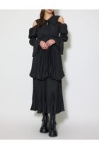 【リエンダ/rienda】のBIGカラープリーツフレアワンピース 人気、トレンドファッション・服の通販 founy(ファニー) ファッション Fashion レディースファッション Fashion for Women ワンピース Dresses インナー Innerwear エレガント 上品 Elegant クラシカル Classical, Vintage-Inspired シャーリング Shirring, Ruched ショルダー Shoulder, Shoulder Strap トレンド Trend, Trending Now フレア Flare, Flared フロント Front, Front Design プリーツ Pleats, Pleated マキシ Maxi, Full Length リボン Ribbon, Bow レース Lace, Lace Fabric 再入荷 Restock / Back in Stock thumbnail BLK|ID: prp329100004836058 ipo3291000000035226186