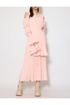 【リエンダ/rienda】のBIGカラープリーツフレアワンピース 人気、トレンドファッション・服の通販 founy(ファニー) ファッション Fashion レディースファッション Fashion for Women ワンピース Dresses インナー Innerwear エレガント 上品 Elegant クラシカル Classical, Vintage-Inspired シャーリング Shirring, Ruched ショルダー Shoulder, Shoulder Strap トレンド Trend, Trending Now フレア Flare, Flared フロント Front, Front Design プリーツ Pleats, Pleated マキシ Maxi, Full Length リボン Ribbon, Bow レース Lace, Lace Fabric 再入荷 Restock / Back in Stock thumbnail L/PNK1|ID: prp329100004836058 ipo3291000000035226188