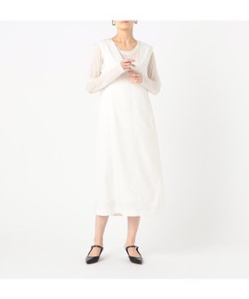 【コムサ/COMME CA】のデニム調スラブストレッチ ジャンパースカート 人気、トレンドファッション・服の通販 founy(ファニー) ファッション Fashion レディースファッション Fashion for Women スカート Skirts インナー Innerwear ストレッチ Stretch, Stretchy Fabric ストレート Straight, Straight Cut ダブル Double, Double-Breasted デニム Denim, Jeans Material 定番 Standard, Basic Item ファブリック Fabric, Textile |ID:prp329100004836060