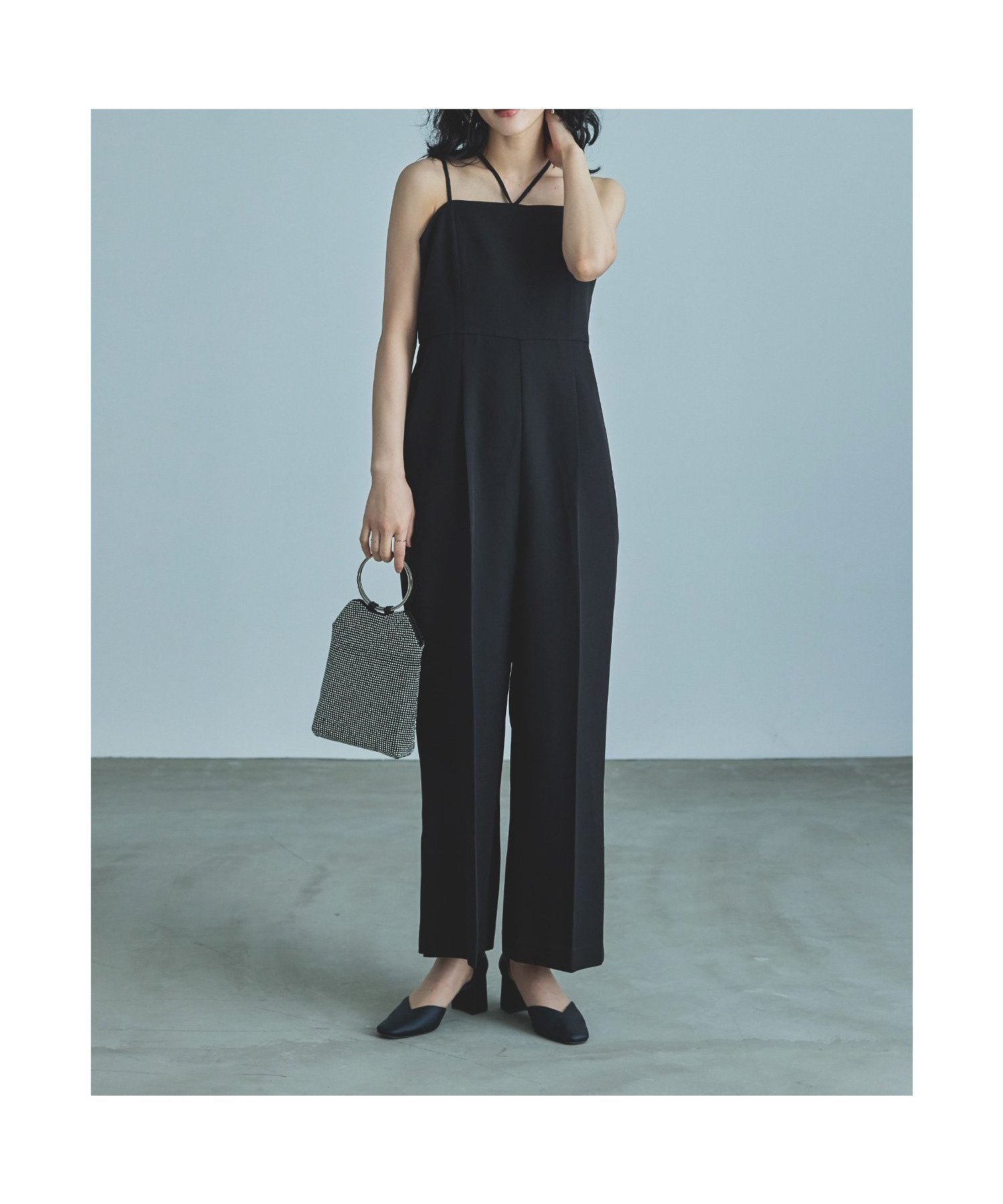 【ビーフラット/bflat】のダブルクロスオールインワンドレス パンツドレス ストライプ パーティードレス 人気、トレンドファッション・服の通販 founy(ファニー) 　ファッション　Fashion　レディースファッション　Fashion for Women　パンツ　Pants & Trousers　インナー　Innerwear　オケージョン　Occasion Wear　カットソー　Cut and Sewn Top　シアー　Sheer, See-Through　ストライプ　Stripe, Striped Pattern　センター　Center, Center Line　ダブル　Double, Double-Breasted　ドレス　Dress, One-Piece　フィット　Fit, Slim Fit　フロント　Front, Front Design　ポケット　Pocket, Pocket Detail　リボン　Ribbon, Bow　おすすめ　Recommended / Our Picks　結婚式　Wedding　披露宴　Wedding Reception　二次会　After Party　 other-1|ID: prp329100004836063 ipo3291000000035226227