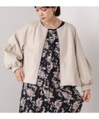 【バブ ブージュルード/Bab Bou Jeloud】のフレアスリーブフェイクレザージャケット 人気、トレンドファッション・服の通販 founy(ファニー) ファッション Fashion レディースファッション Fashion for Women アウター Coat / Outerwear Collection レディースジャケット・軽アウター Jackets コンパクト Compact, Small Size 軽量 Lightweight, Ultra Light ストレッチ Stretch, Stretchy Fabric スリーブ Sleeve, Long Sleeve / Short Sleeve バルーン Balloon, Balloon Silhouette フェイクレザー Faux Leather, PU Leather フェミニン Feminine, Girly フレア Flare, Flared フロント Front, Front Design ボトム Bottoms, Lower Wear 再入荷 Restock / Back in Stock thumbnail BEIGE|ID: prp329100004836066 ipo3291000000035226248