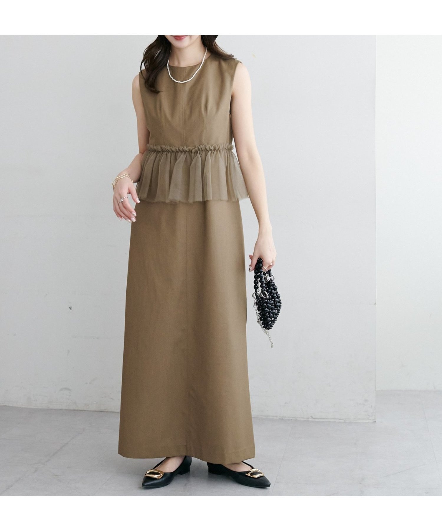 【ディスコート/Discoat】の【オケージョン】チュール切替オケージョンワンピース インテリア・キッズ・メンズ・レディースファッション・服の通販 founy(ファニー) 　ファッション　Fashion　レディースファッション　Fashion for Women　ワンピース　Dresses　おすすめ　Recommended / Our Picks　インナー　Innerwear　エレガント 上品　Elegant　オケージョン　Occasion Wear　カーディガン　Cardigan, Knitwear　クラッチ　Clutch, Clutch Bag　サンダル　Sandals, Summer Shoes　シンプル　Simple, Minimal　ジャケット　Jacket, Outerwear　チュール　Tulip, Tulip Motif　ネックレス　Necklace, Pendant Necklace　切替　Switching, Contrast Panel　ベージュ|ID: prp329100004836070 ipo3291000000035226271