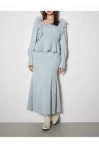 【リエンダ/rienda】のチュールドッキングマーメイドワンピース 人気、トレンドファッション・服の通販 founy(ファニー) ファッション Fashion レディースファッション Fashion for Women ワンピース Dresses エレガント 上品 Elegant ギャザー Gathered, Ruffled スクエア Square, Square Shape スペシャル Special, Limited Edition スリーブ Sleeve, Long Sleeve / Short Sleeve チェーン Chain, Chain Strap チュール Tulip, Tulip Motif ブレスレット Bracelet, Wristband ペプラム Peplum, Flared Hem リュクス Luxury, Elegant, High-End, Chic 再入荷 Restock / Back in Stock thumbnail BLU|ID: prp329100004836072 ipo3291000000035226289